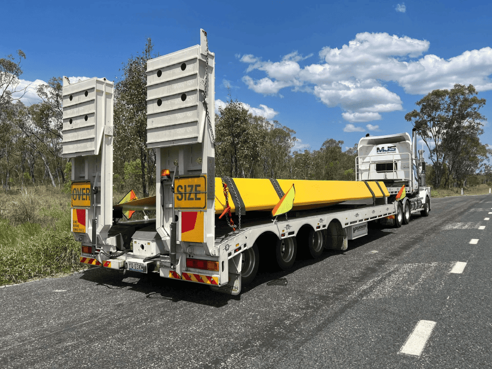 High-capacity haulage truck designed for mining equipment transport
